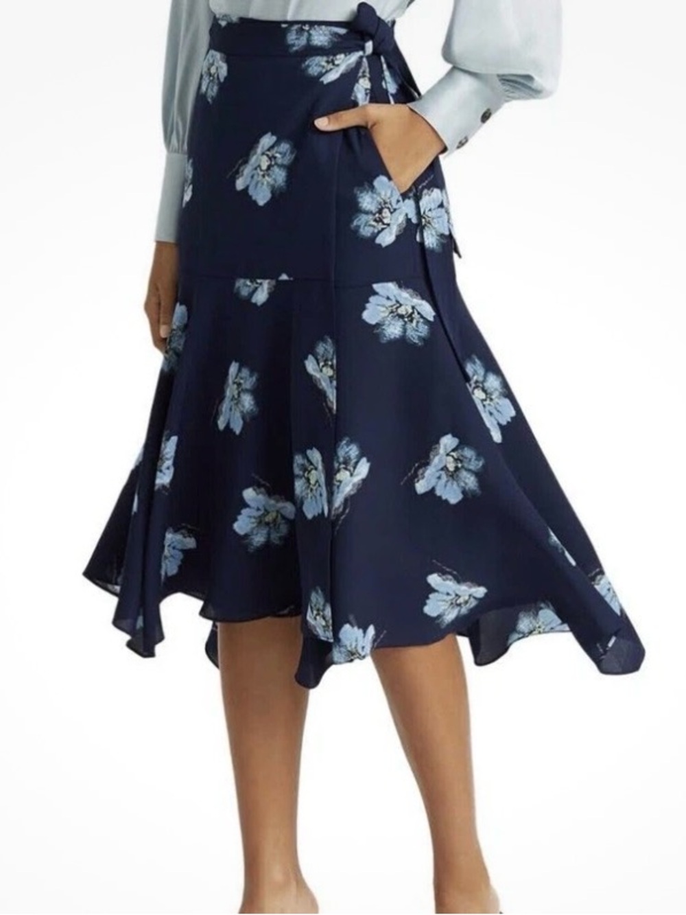 Club Monaco Midi Skirt Size 4 Wrap Floral